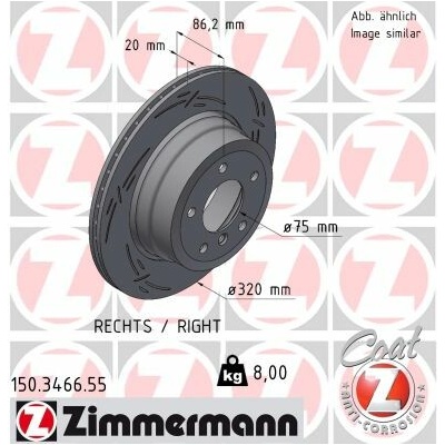 Brzdový kotúč ZIMMERMANN 150.3466.55 (150346655)