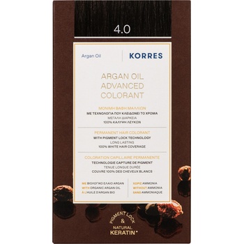 KORRES Боя за коса с арганово масло, 4.0 Кестеняво
