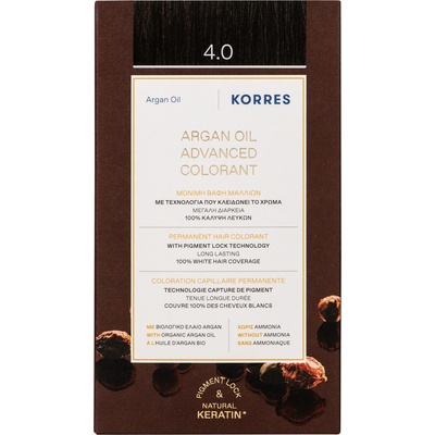 KORRES Боя за коса с арганово масло, 4.0 Кестеняво