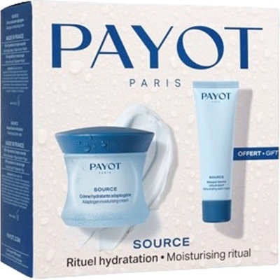 Payot Source Crème Hydratante Adaptogène pleťový hydratační krém 50 ml + Source Masque Baume Réhydratant hydratační osvěžující maska 50 ml kosmetická sada pro ženy