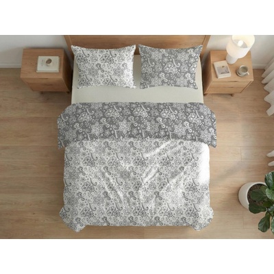 Áčko Ružomberok Krep obliečky CELESTIA Grey 70x90 140x200