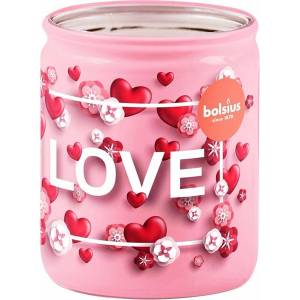 Bolsius Ароматна свещ Bolsius - Love, розова