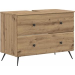 vidaXL Шкаф за мивка в баня BREDA Дъб артизан 82 x 41 x 59 см (897464)