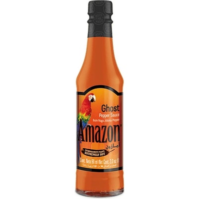 Amazon Ghost Jolokia Pepper Sauce Omáčka z jolokia papriček extrémně pálivá 90 ml