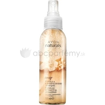 Avon Naturals Fragrance osviežujúci telový sprej s vanilkou a santalovým drevom 100 ml