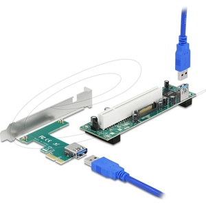 Delock Riser card PCI Express Card x 1 към 1 x PCI 32 Bit Slot с кабел 60 cm (DELOCK-90065)