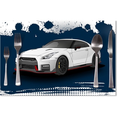 Sablio Prestieranie Nissan GTR 35 Modrý 40x30cm