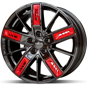 Ronal R67 8,5x20 5x114,3 ET40 black red polished