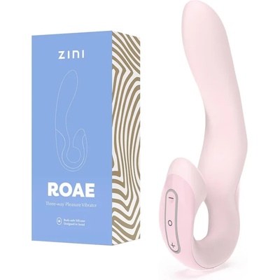 Вибратор, изтънчен, трипосочен и прецизен, 19, 5см. - Zini Roae Pink (ZINI000007)