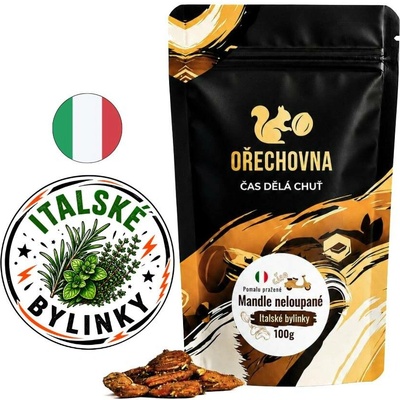 Ořechovna Pražené neloupané mandle Středomořské bylinky 100 g