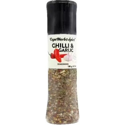 CAPE HERB & SPICE mlýnek kořenící směs Chilli & Garlic 190 g