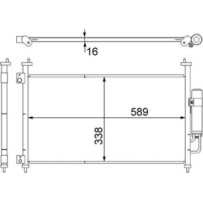 Kondenzátor, klimatizace MAHLE AC 464 000S (AC464000S)