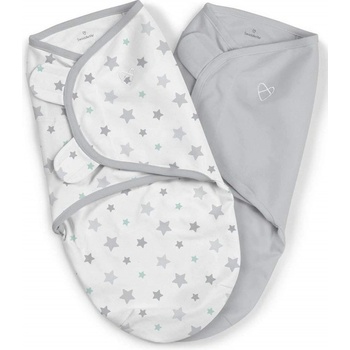 SUMMER INFANT Zavinovačka SwaddleMe šedá hvězdičky 2 ks