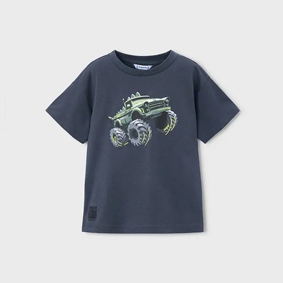 MAYORAL Тениска къс ръкав truck тъмносив цвят за мини момче Mayoral