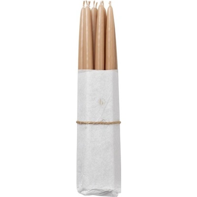 Sada 10 ks máčených svíček průměr 1,2 cm doba hoření 2,5 h Broste SMOOTH - světle hnědá
