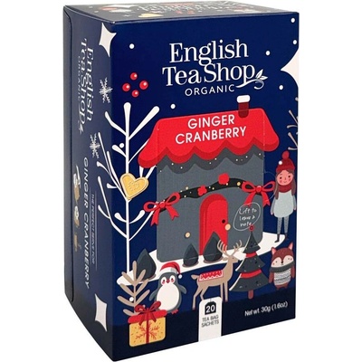 English Tea Shop BIO Vánoční čaj Zázvor s brusinkou 20 sáčků