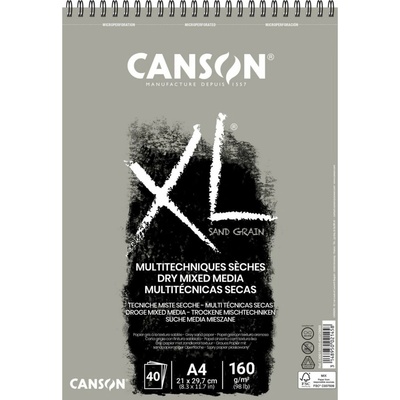 Canson Skicovací blok XL Touch sivý 160 g/m² A4 A3 40 listov A4