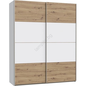 Forte Гардероб KARO 170x210 см бял/артизан дъб (FR0086)