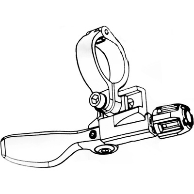 páčka na teleskopickú sedlovku PRO na MTB riaditká, One-by