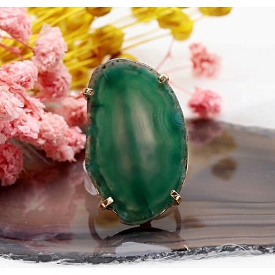 Nefertitis Be Beautiful Achát plátek prsten NF54621