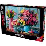 Anatolian Пъзел Anatolian от 1000 части - Вази с цветя (P1130)