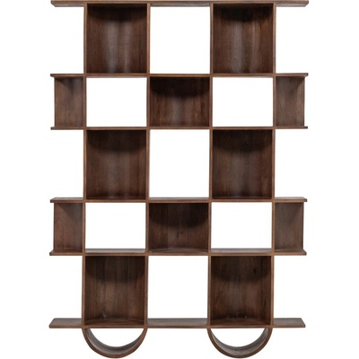 WOOOD Тъмнокафява библиотека от масивно манго 130x180x35 cm Sinne - WOOOD (377508-W)
