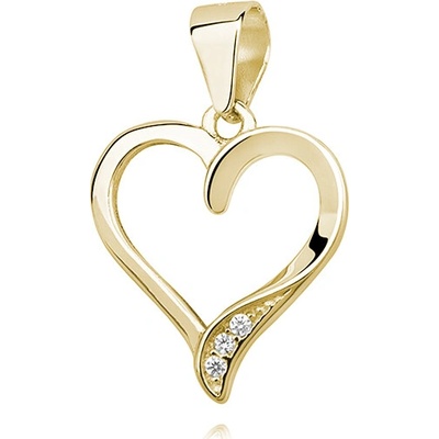 Olivie Stříbrný přívěsek Zlaté srdce 3055
