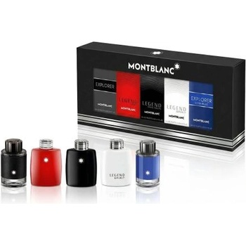 Mont Blanc Discovery Set подаръчен комплект: EDP Legend Red 4, 5 ml + EDP Explorer 4, 5 ml + EDP Explorer Platinum 4, 5 ml + EDT Legend Spirit 4, 5 ml + EDT Legend 4, 5 ml за мъже