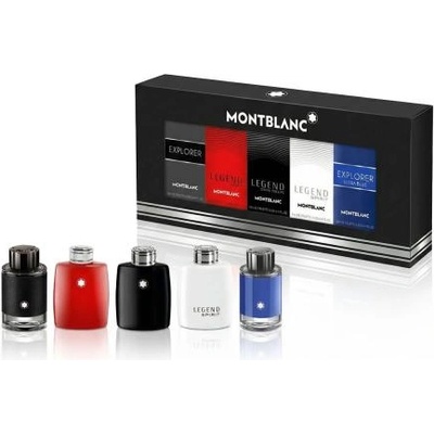 Mont Blanc Discovery Set подаръчен комплект: EDP Legend Red 4, 5 ml + EDP Explorer 4, 5 ml + EDP Explorer Platinum 4, 5 ml + EDT Legend Spirit 4, 5 ml + EDT Legend 4, 5 ml за мъже