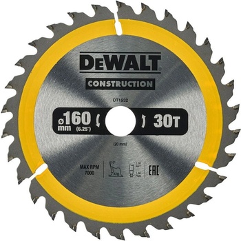DeWALT DT1932 Pilový kotouč 160 x 20 mm, 30 zubů