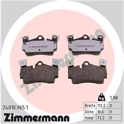 Sada brzdových platničiek kotúčovej brzdy ZIMMERMANN 24010.965.1