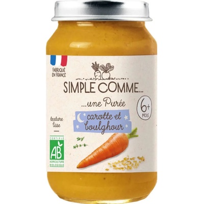 Simple Comme БИО Зеленчуково пюре "Лека нощ" Моркови и Булгур 190г