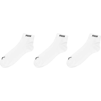 PUMA Мъжки чорапи Puma 3 Pack Quarter Socks Mens - White