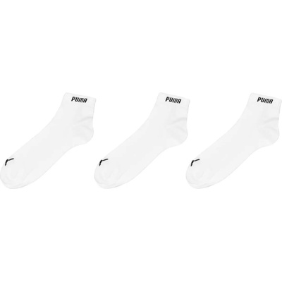 PUMA Мъжки чорапи Puma 3 Pack Quarter Socks Mens - White