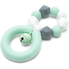 Mimijo silikónové hryzátko a hrkálka 4ever mintová