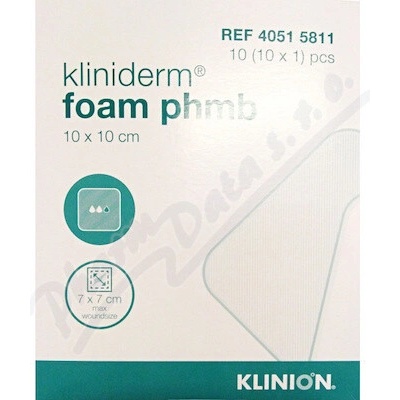 Kliniderm Pena krytie foam phmb 10 x 10 cm 10 ks