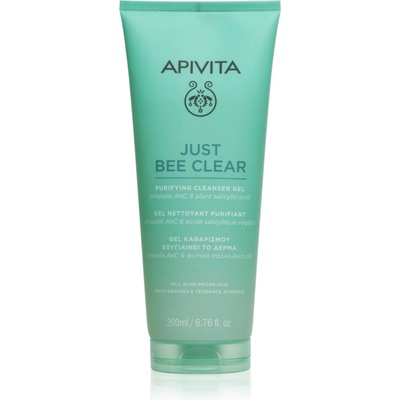 APIVITA Just Bee Clear Purifying Cleanser Gel почистващ гел за лице против акне 200ml