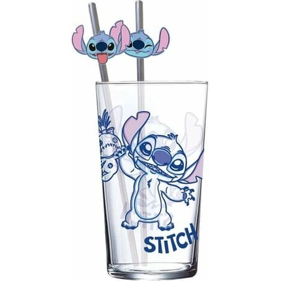 Stor Poháre s slamkami Lilo & Stitch 485ml
