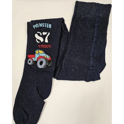 Chlapčenské pančuchy Monster Truck tmavomodrá