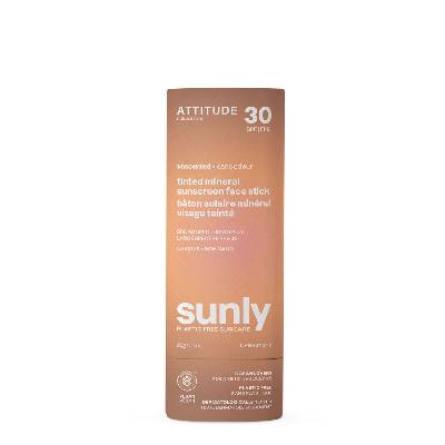 Тониращ минерален слънцезащитен балсам SPF 30, без аромат - Sunly, ATTITUDE