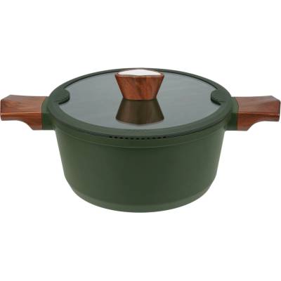 Resto Kitchenware 93703, 4,6 l, Kulatý, Zelená, Hliník, Dřevo, Bakelit