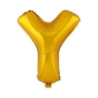 TORO Balónik písmenko Y 30cm zlatá