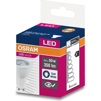 Image 1 of OSRAM Kрушка Osram LED, GU10, 5W, 230V, 350 lm, 4000K