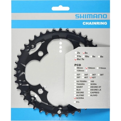 převodník 42z Shimano Acera FC-M361 3x7/8 4 díry