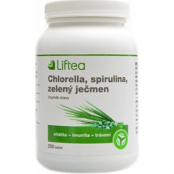 Liftea Chlorella Spirulina Zel.ječmen 250 tablet