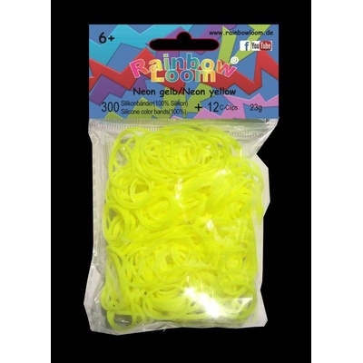 RAINBOW LOOM Original gumičky 300 kusov neónová žltá