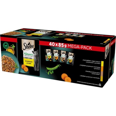 SHEBA Nature's Collection Poultry Flavors in jelly Box 40 x 85 g