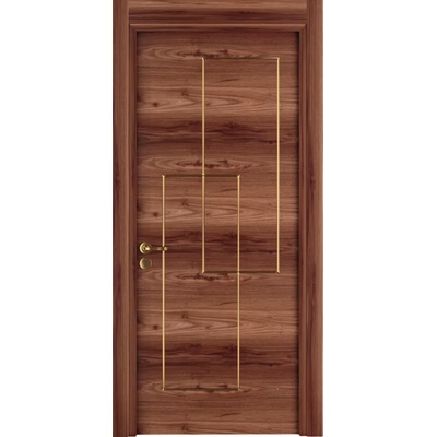 Vexo Интериорна врата Инфинити - орех - златни лайсни (цена без монтаж)