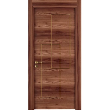 Image 1 of Vexo Интериорна врата Инфинити - орех - златни лайсни (цена без монтаж)