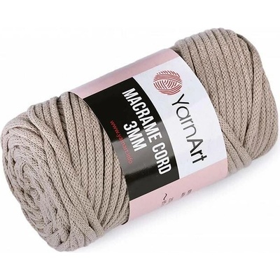 YarnArt Macrame Cord 3mm Barva: Macrame Cord 3mm 768 béžová